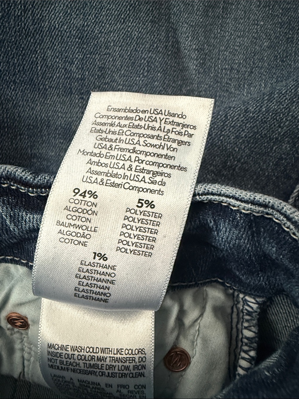 MOTHER The High Waisted Looker Skinny Jeans Blue Wash Size 25 - Picture 8 of 11